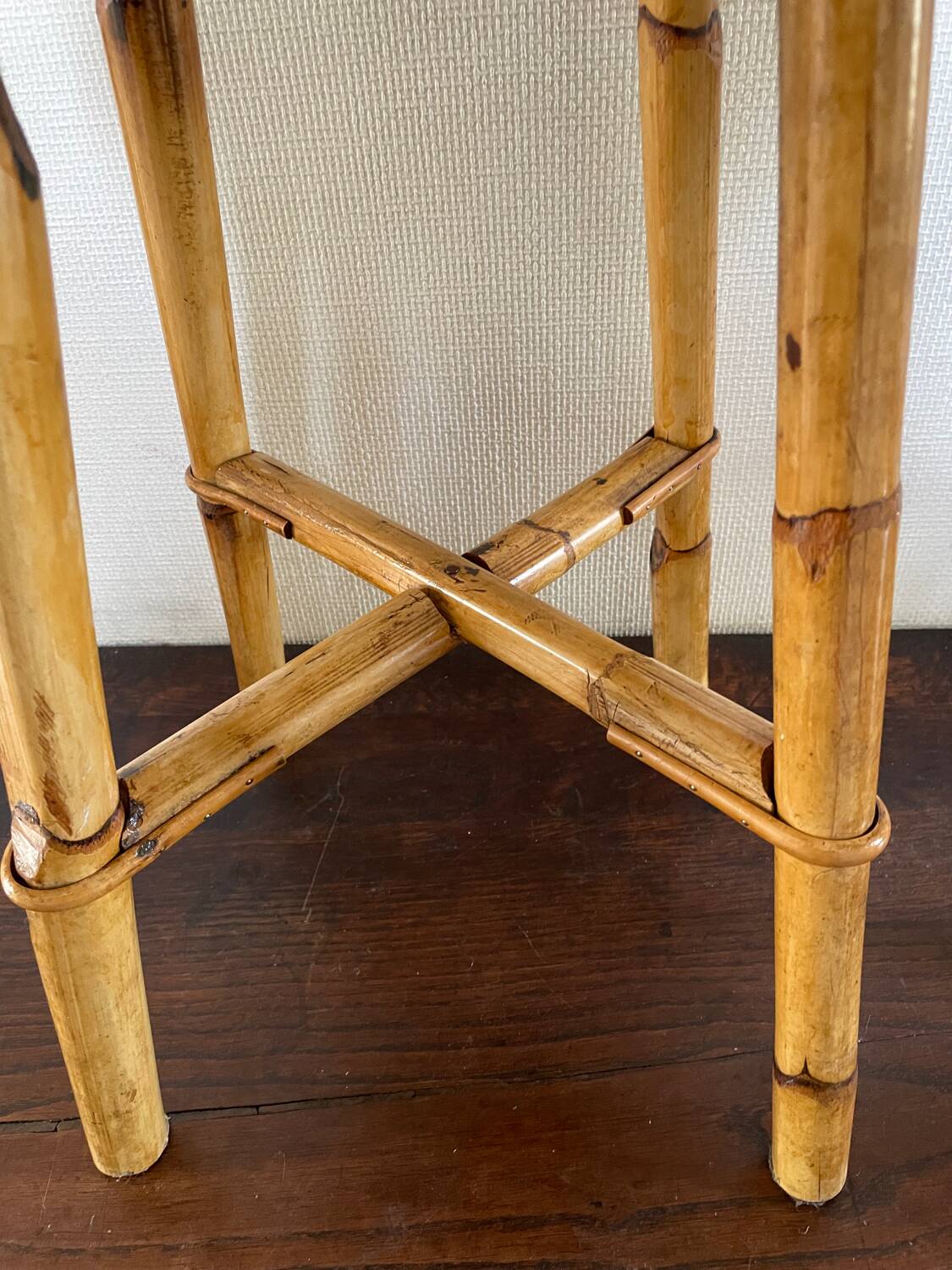 Vintage rattan stools