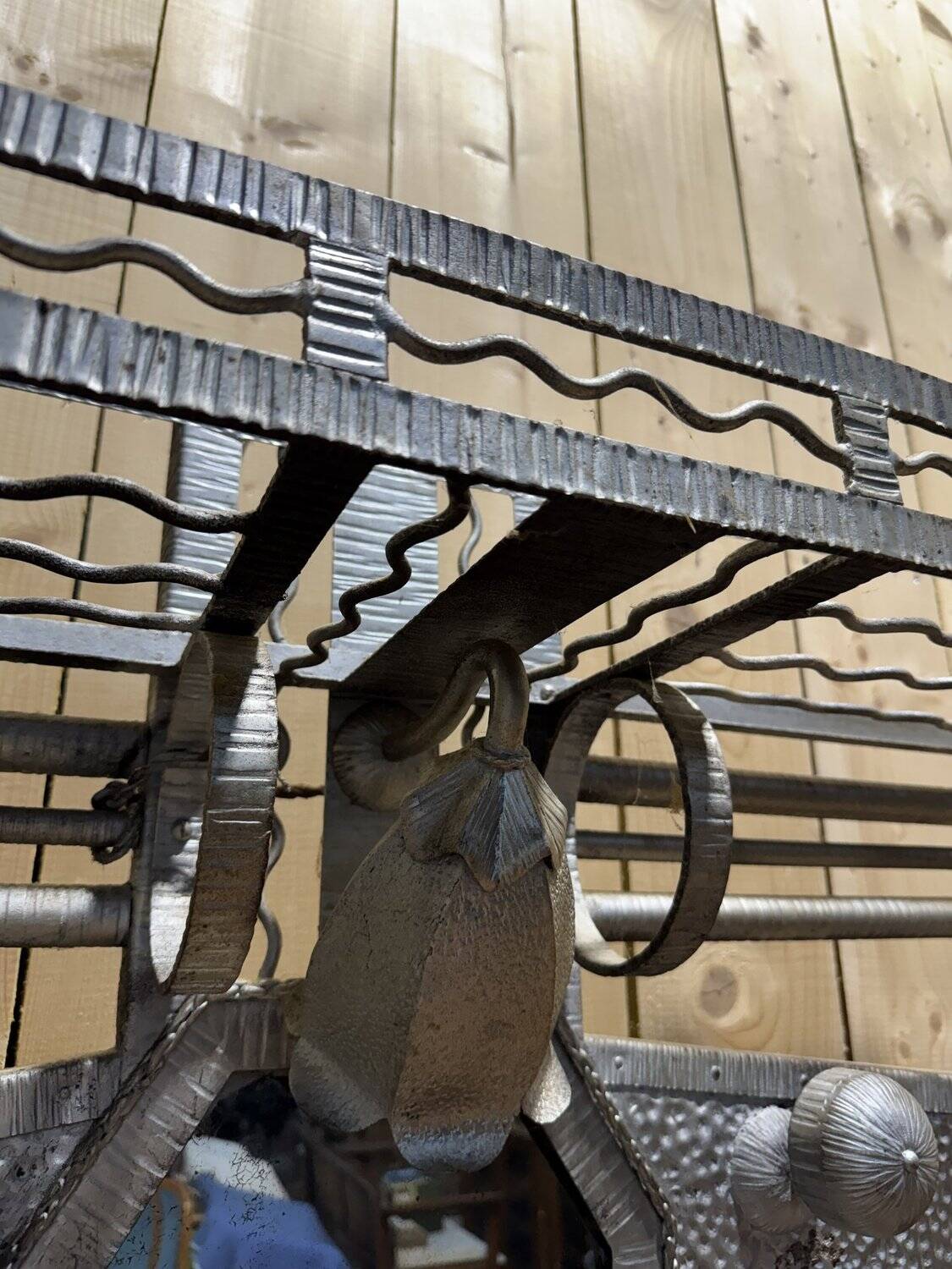 Art Deco wardrobe in hammered iron