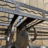 Art Deco wardrobe in hammered iron