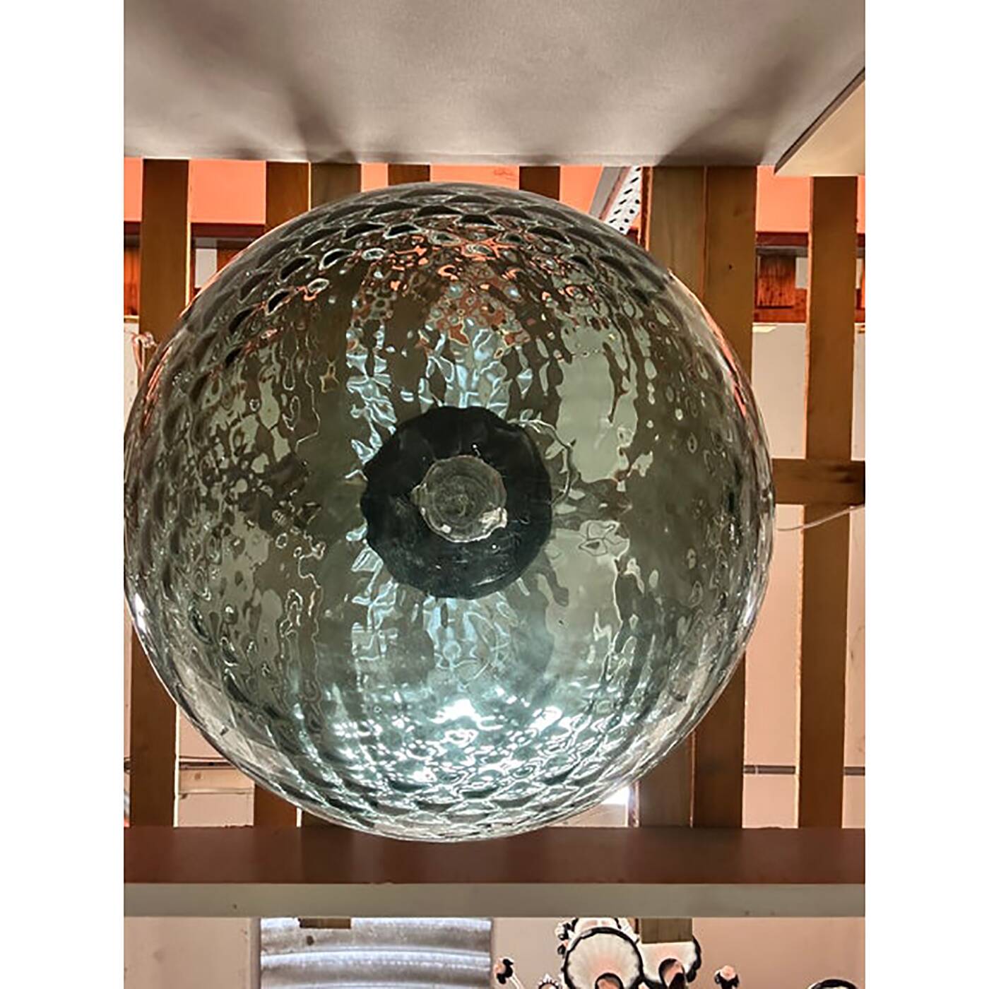 Italian Glass Balloton Green Pendant Sphere