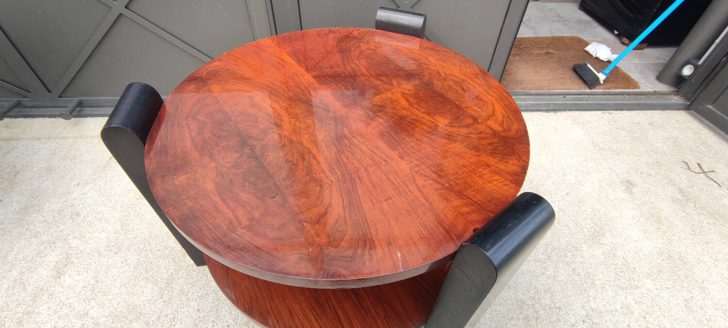 Old Art Deco pedestal coffee table