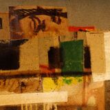 Italian painting depicting city district