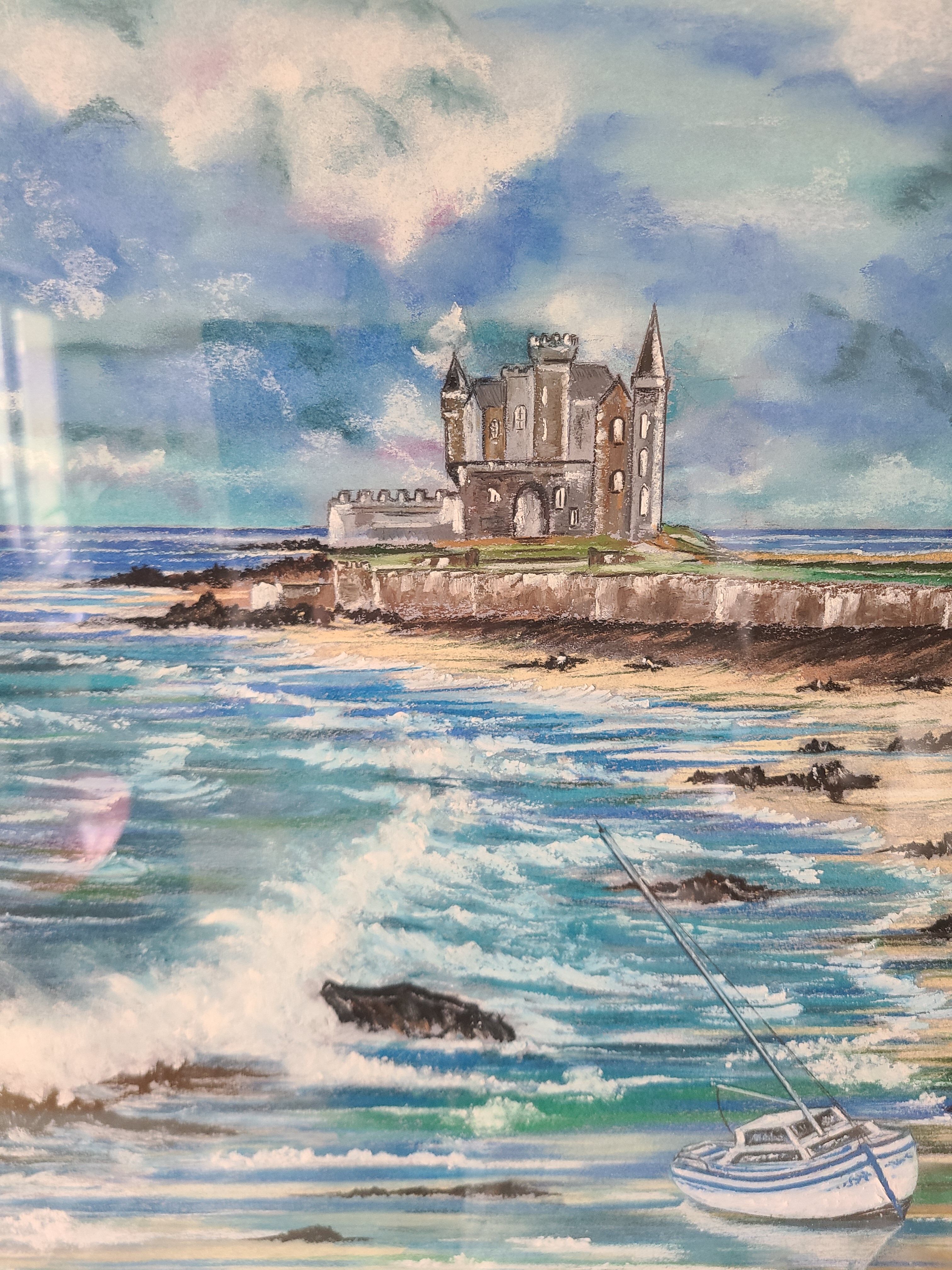 Old Quiberon pastel signed