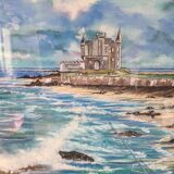 Pastel ancien Quiberon signé