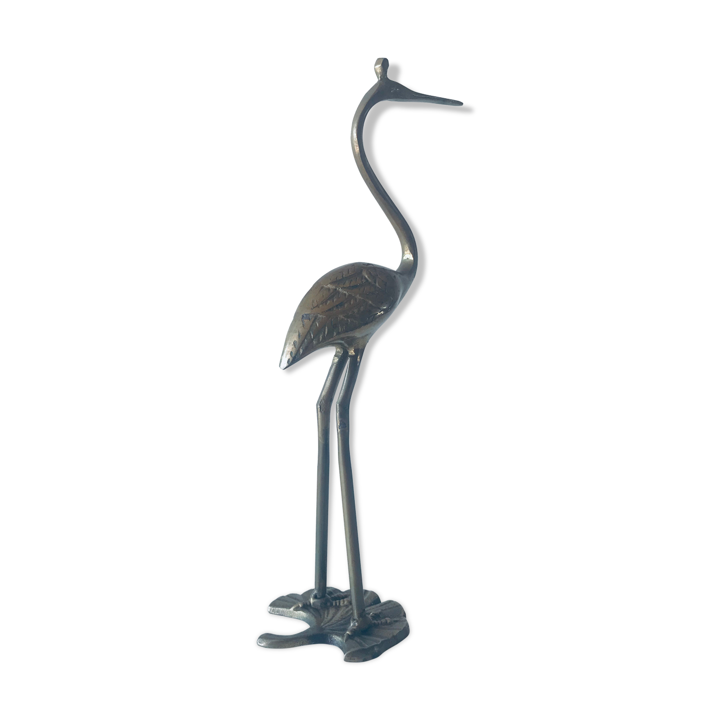 Heron, brass bird