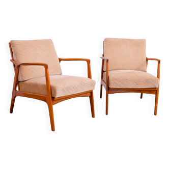 Paire de fauteuils de style scandinave par Sedláček & Vyčítal, Tchécoslovaquie, années 1960