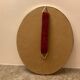 Ancien miroir ovale velours grenat bordeaux
