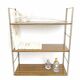 Vintage wall shelf gilded metal and wood style