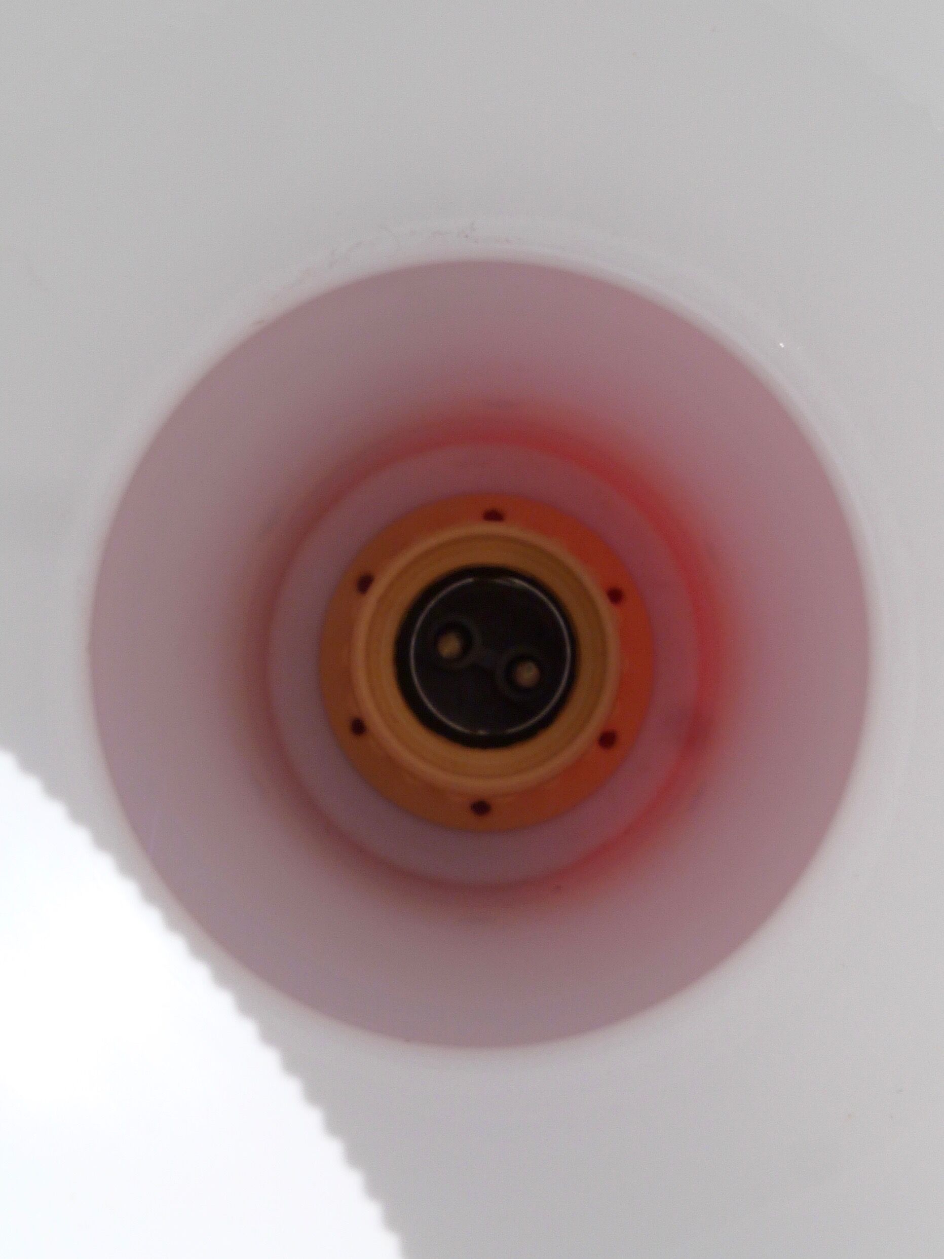 Suspension in opaline and wood