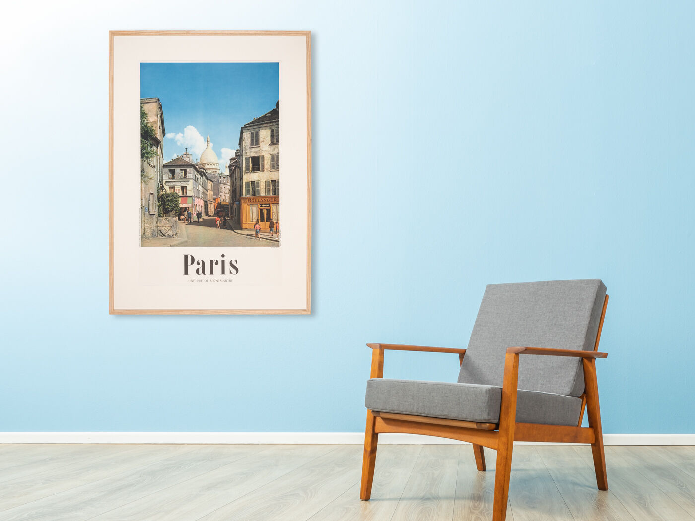 Paris - Une Rue de Montmartre, Travel Poster, 85 x 118 cm