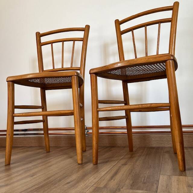 Pair of cane chairs
