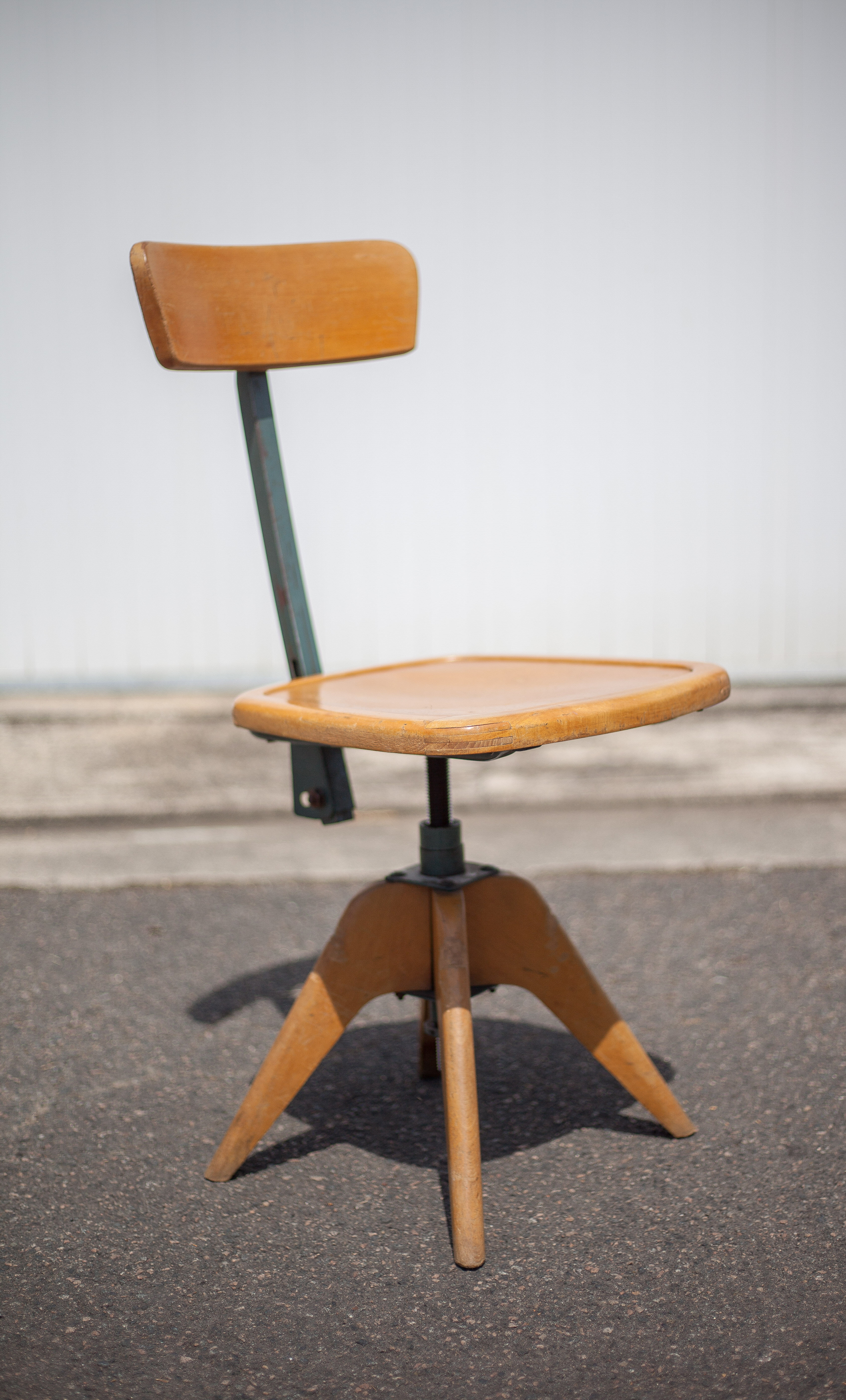 Wood and metal office chair