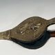 Louis XVI Style Chimney Bellows in Repoussé Brass with Female Effigy