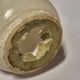 Vintage table lighter made of alabaster marble with a sculpted metal mechanism.