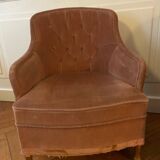Lot de deux fauteuils crapaud