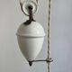Art Deco Opaline Glass Pendant Light Mint Green Up and Down