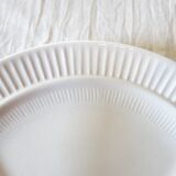 6 white Sarreguemines compartment plates