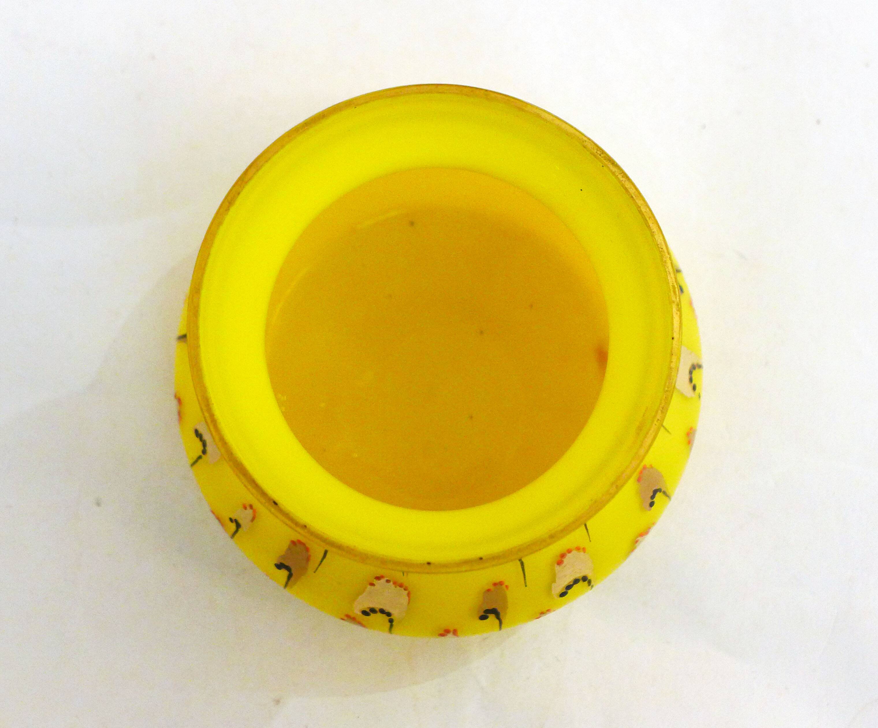 Yellow opaline Art Deco vase