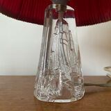 DAUM Lamp Model Iceberg Crystal + Vintage Shade Made In France