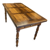 Table porte feuille en noyer, pieds Jacob