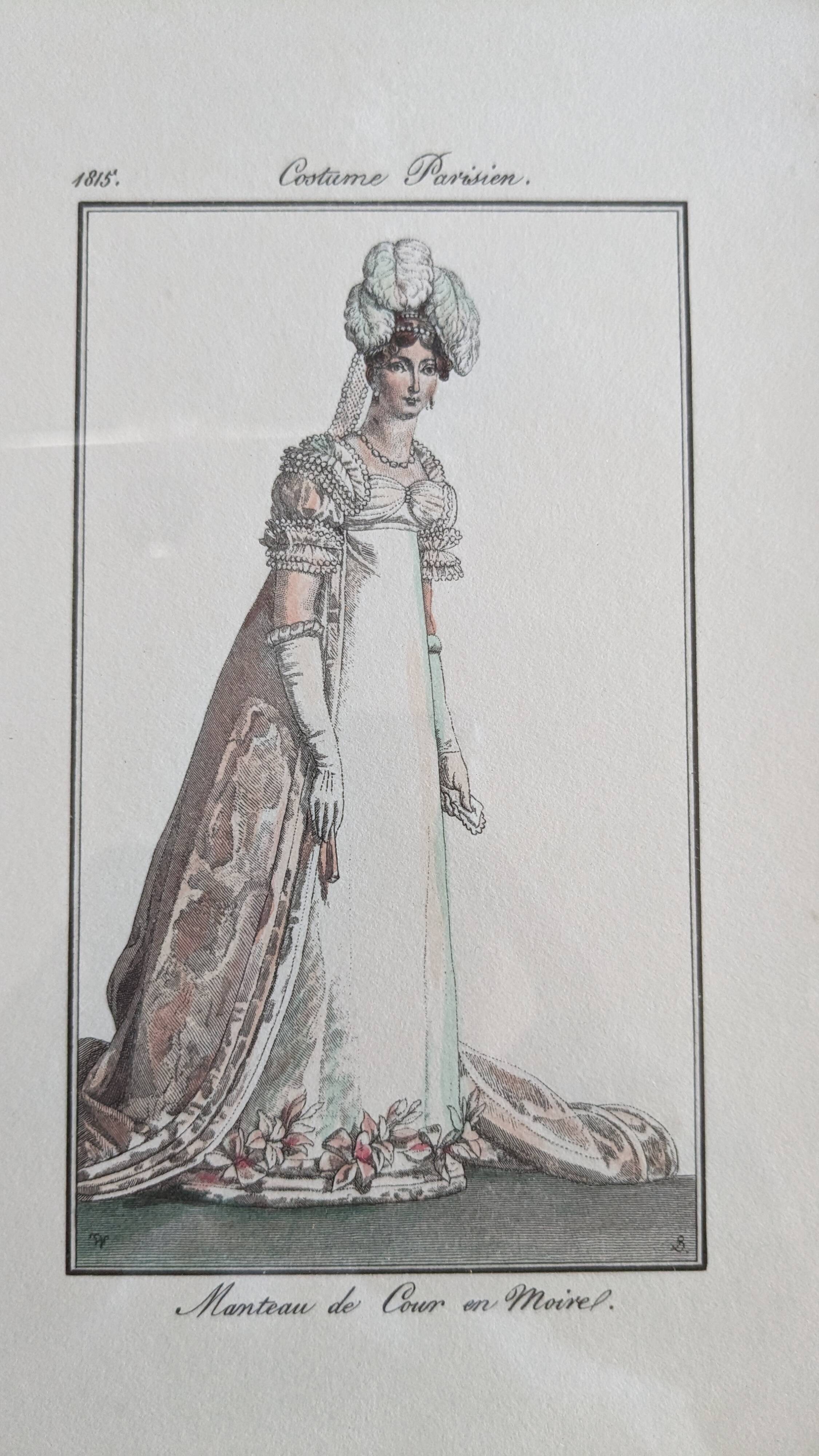 Gravure de mode - costume parisien