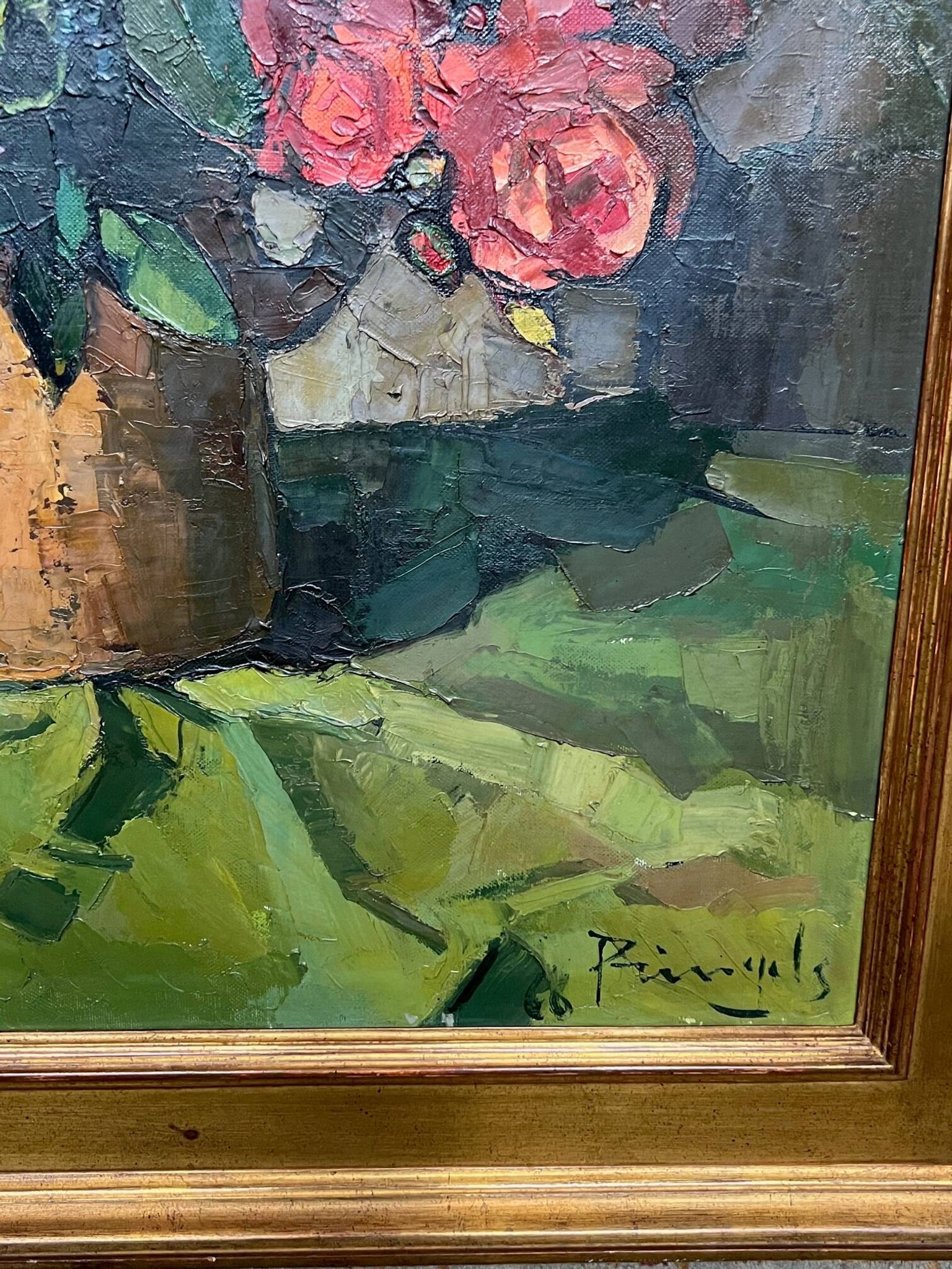 Leo Pringels (1901-1992) « Nature morte aux fleurs ».