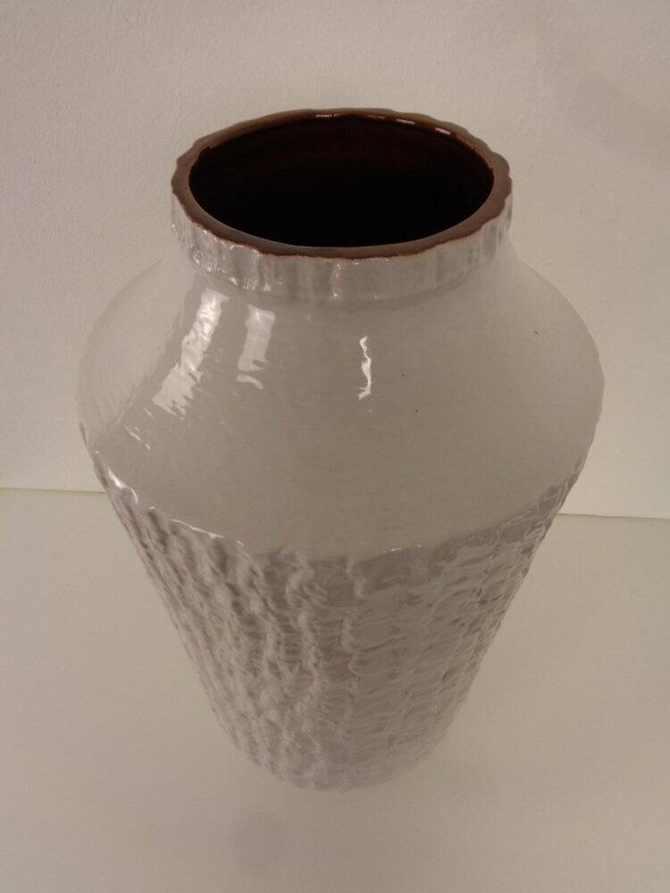 Large White 211-55 Ceramic Vase from Carstens Tönnieshof, 1970s