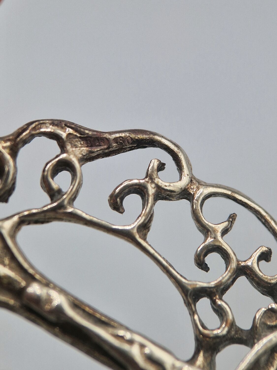 Cuillère coquille en argent 800 religieuse Italie Padoue années 1950