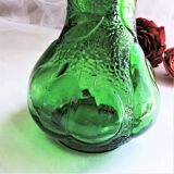 Large green glass vase from vintage Empoli Italy