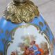 Bronze and blue porcelain floor lamp from the early 20th century.