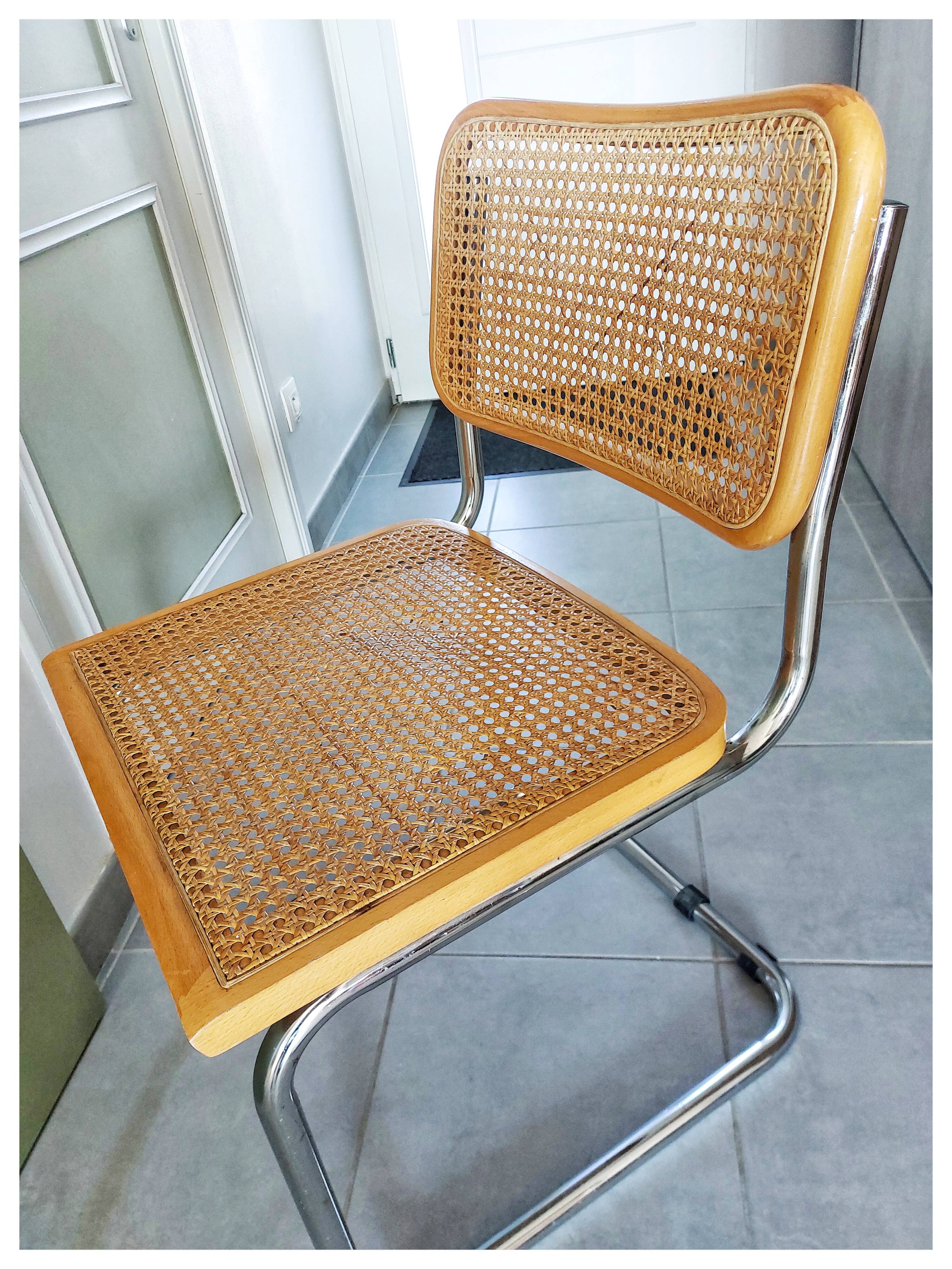 Lot of 2 Marcel Breuer B32 chairs