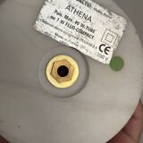 Vintage 1970 Athéna lamp by Georgia Jacob, draped in salmon - 50 cm