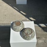 Duo of speckled ceramic bowls