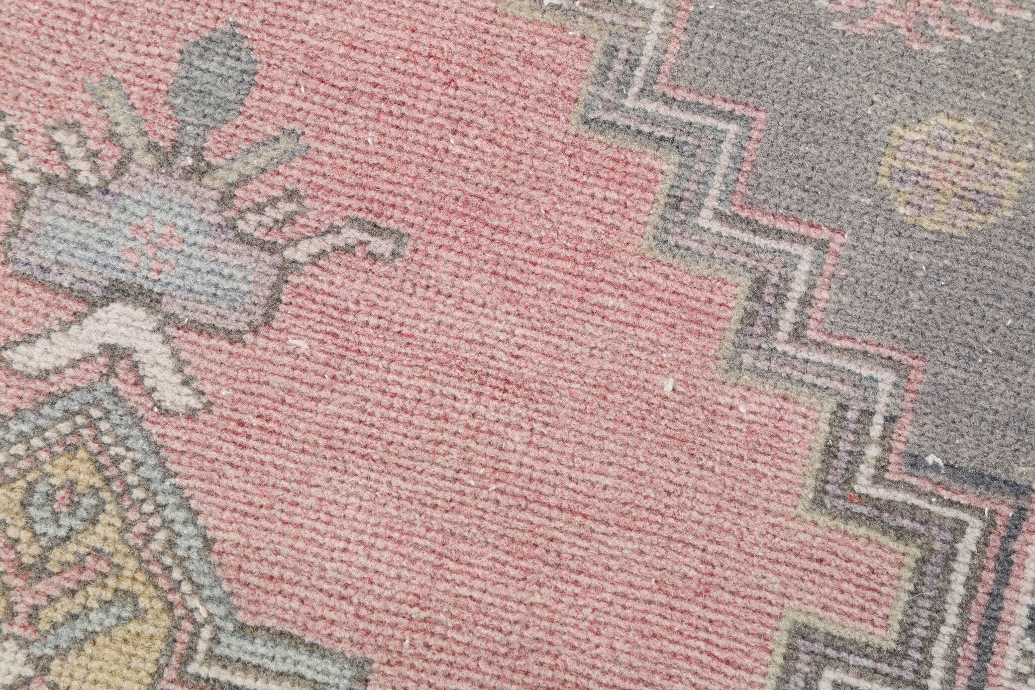 Dusty Pink Wool Turkish Rug