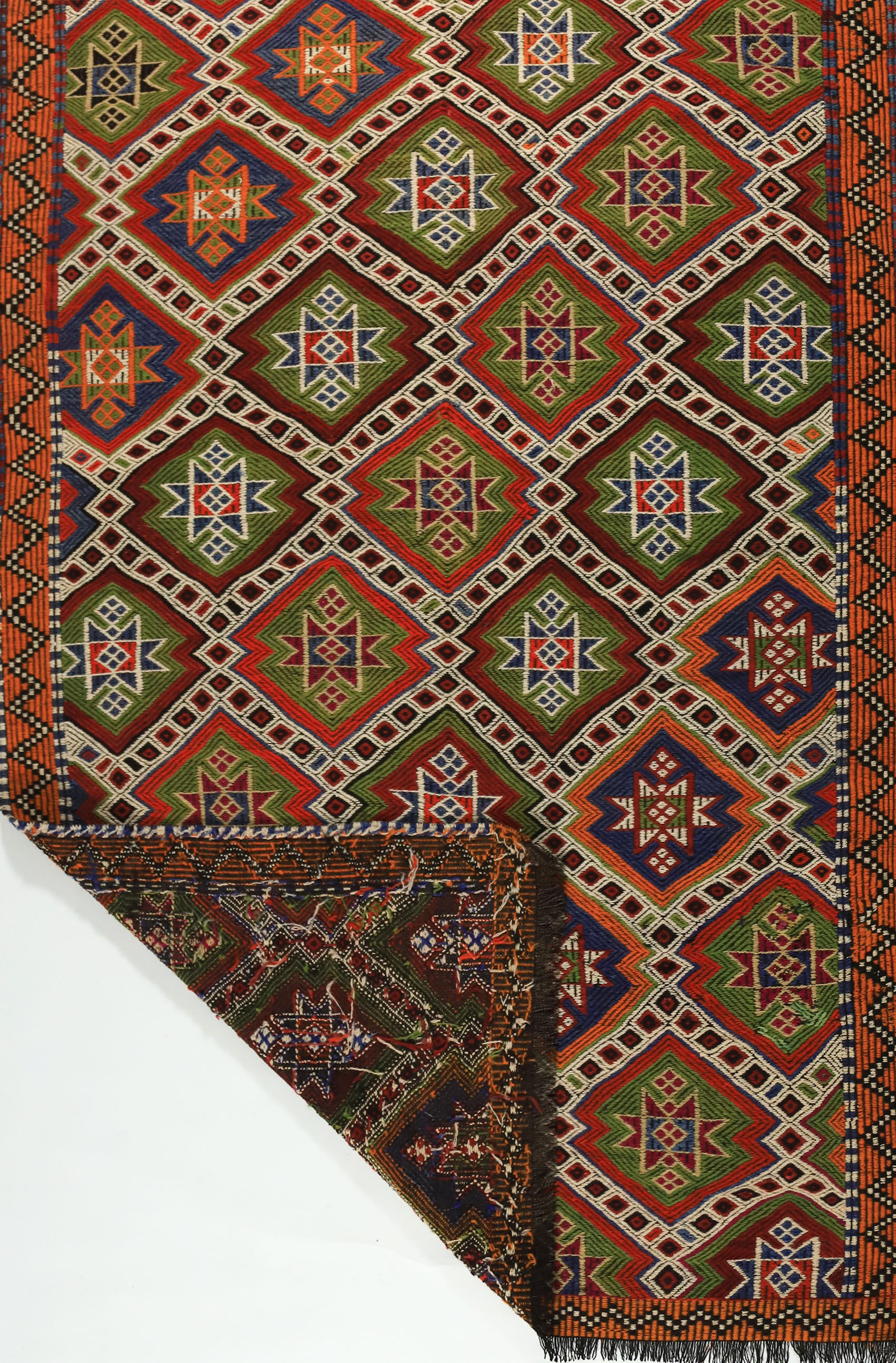 Anatolian handmade kilim rug 283 cm x 141 cm