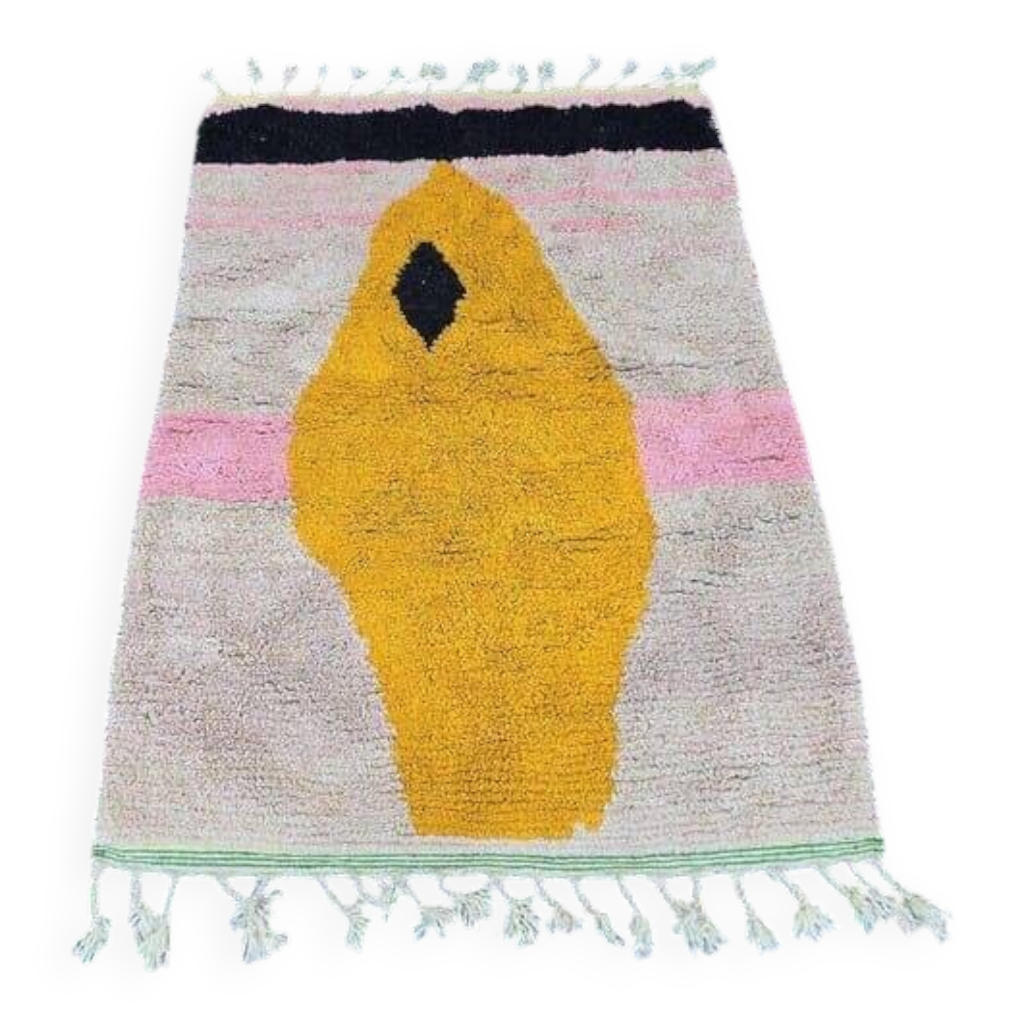 Handmade pure wool rug, size 150 x 250 cm, colorful