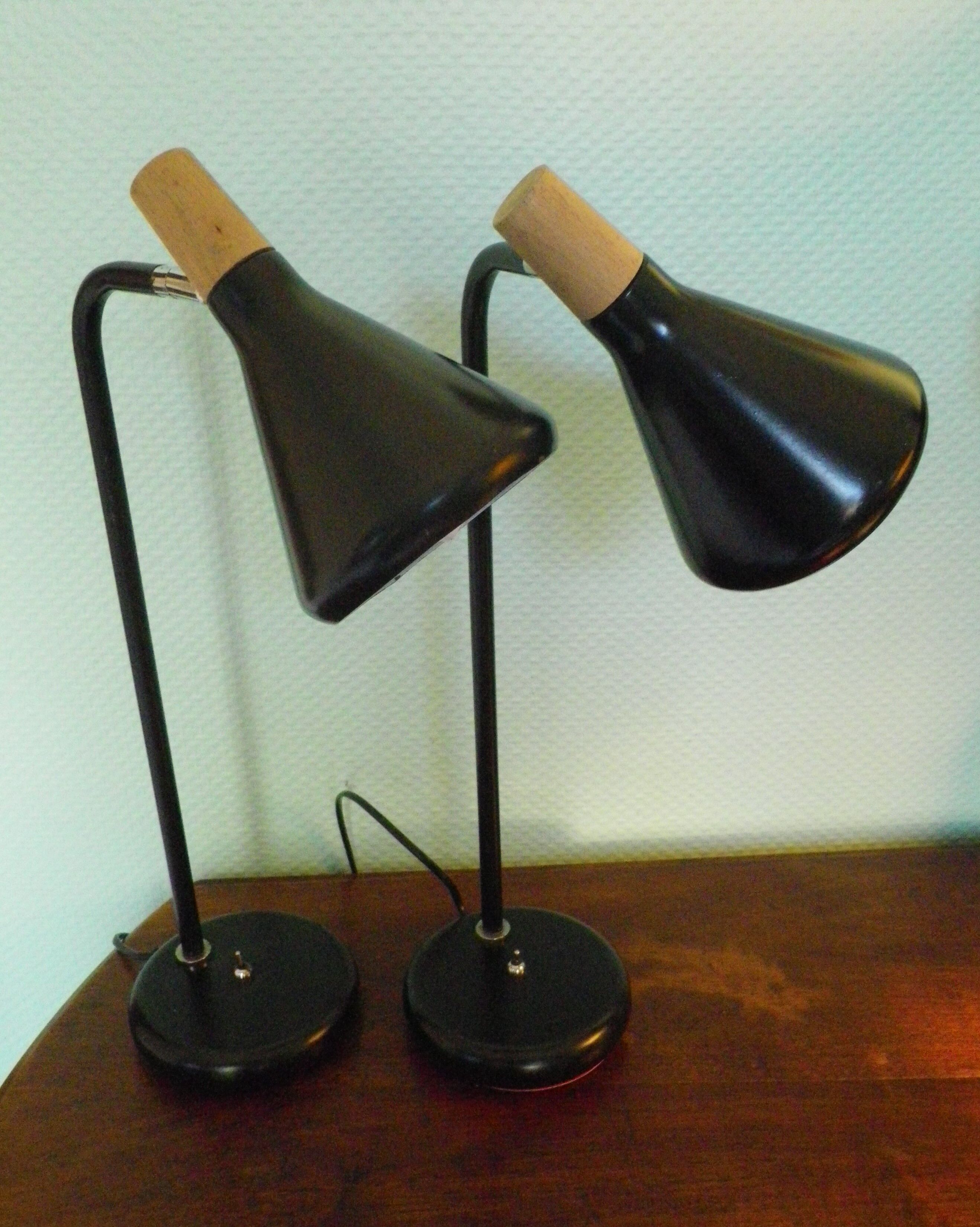 Lamps with tilting lampshade, Italian design from the 70s