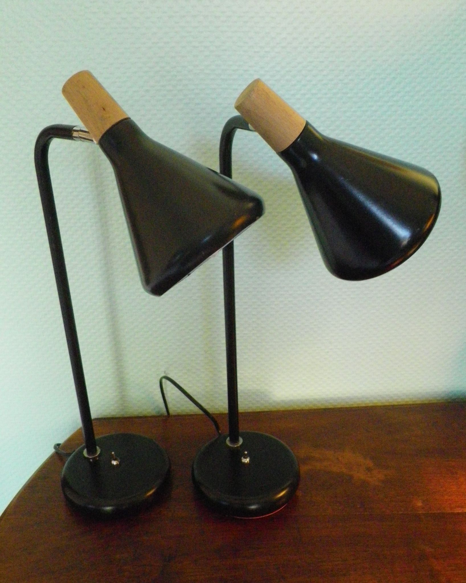 Lamps with tilting lampshade, Italian design from the 70s