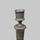 Large French Silvered Copper Candlestick, 1890s
