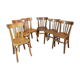 Bistro chair year 50 60 lot of six mismatched chairs