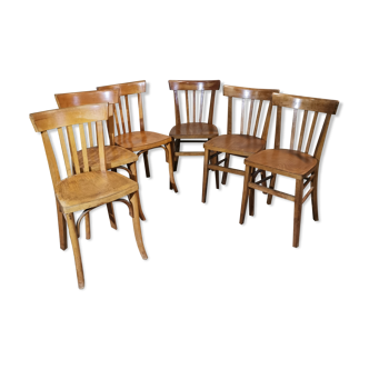 Bistro chair year 50 60 lot of six mismatched chairs