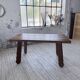 Brutalist oak table by De Puydt, Belgium 1970