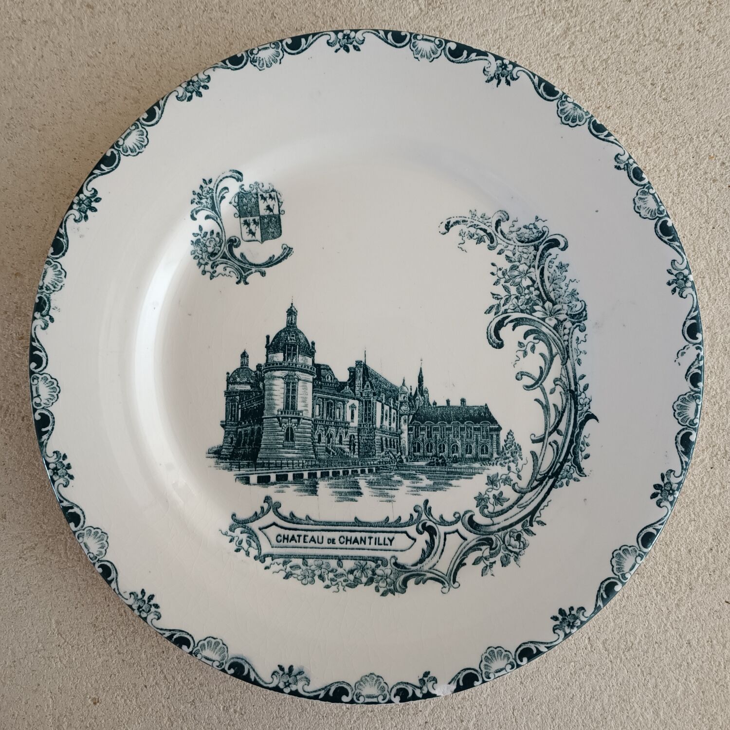 Clairefontaine plate Château de Chantilly