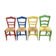 4 vintage straw chairs