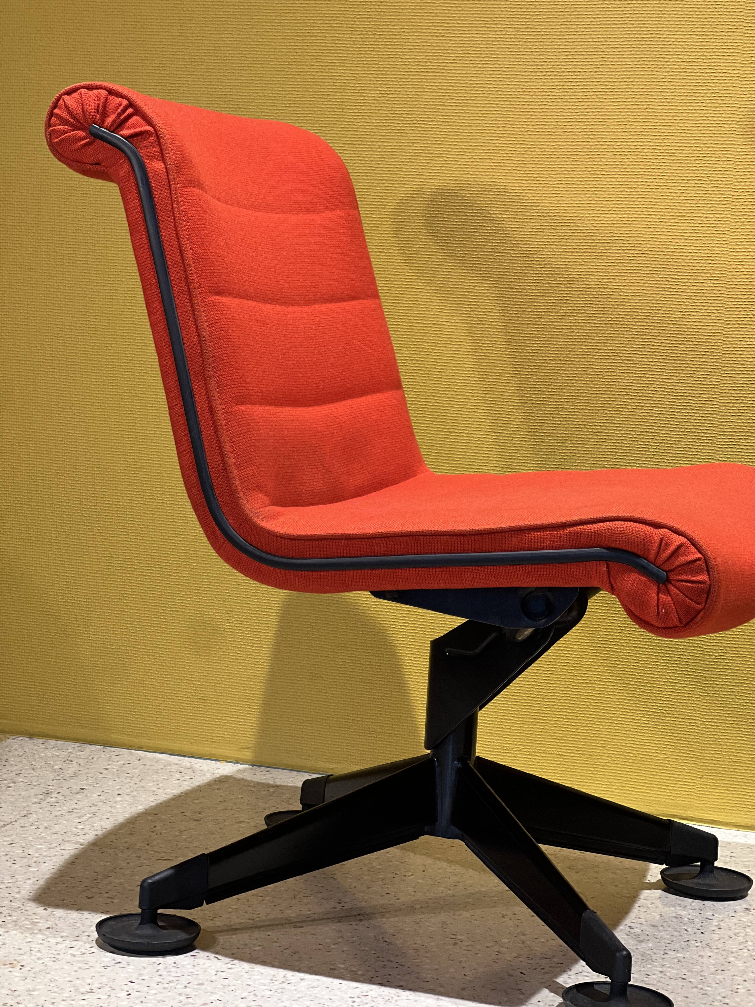 Orange Lounge Chair By Kiga Spa For Knoll, Germany, 1960's