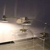 Set of 2 desk or table lamps in brass by Massive Belgium 1980's