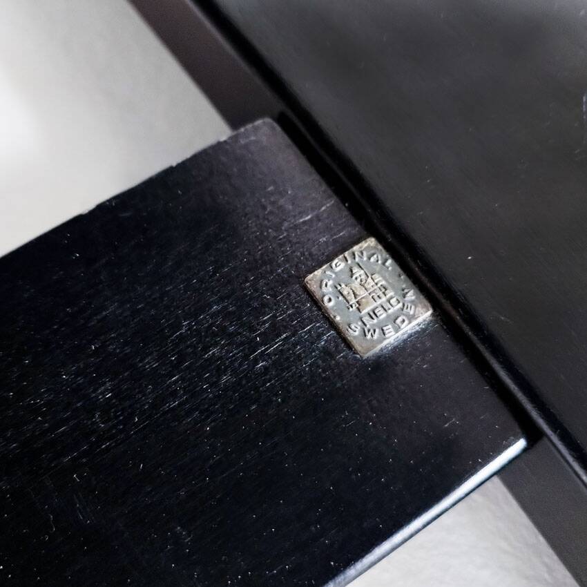 Kroken armchair in curved wood and leather. Design by Ake Fribytter for Nelo. Sweden, 80s