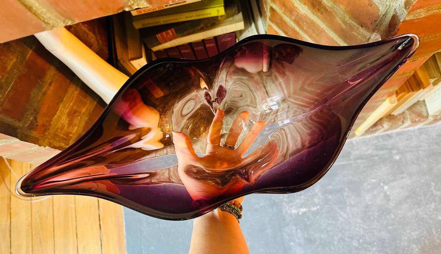 Vintage 70s Murano fruit bowl