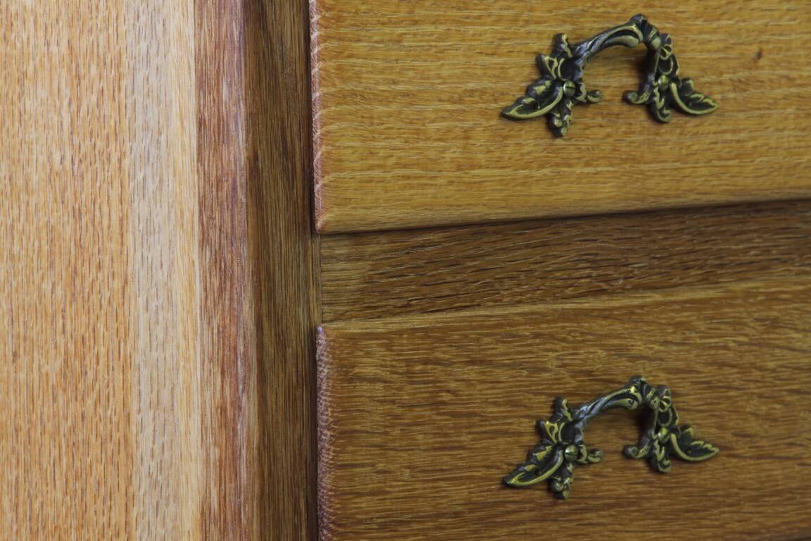 Vintage Danish 1967 Highboy 6 Drawer Dresser in Oak