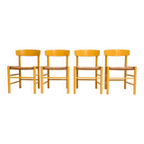 Set of 4 Model J39 chairs by Borge Mogensen for FDB Mobler, 1970s